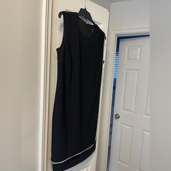 Black alone dress with bejeweled edging. New with tags from Sears. - Picture 3 of 3